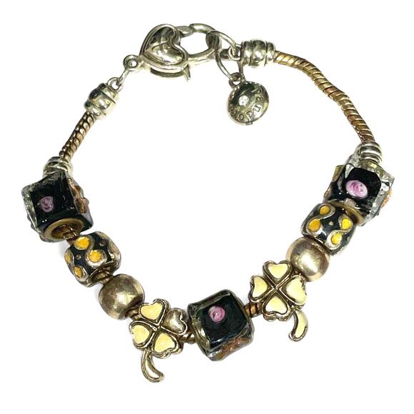 Pandora Moments Snake Murano Beads Charm Bracelet - Picture 1 of 7